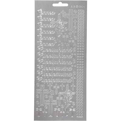 Creativ Company Stickers, onnea rippyhlana, vel 10x23 cm, zilver, 1 vel