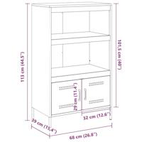 Hoge kast 68x39x113 cm staal roze - thumbnail