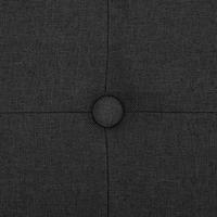 Opbergbank inklapbaar kunstlinnen zwart - thumbnail