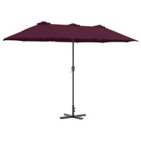 VidaXL Tuinparasol bordeaux rood 370 x 197 x 239 cm - thumbnail