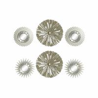 Set spiegels DKD Home Decor Voor aan de muur Polypropyleen Gouden Spiegel (2 pcs) (35 x 3.5 x 35 cm) - thumbnail