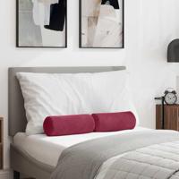 Bolster Kussens 2 stuks Wijnrood 15 x 40 cm Cordstof - thumbnail