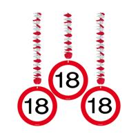 Hangdecoratie verkeersbord 18 - thumbnail