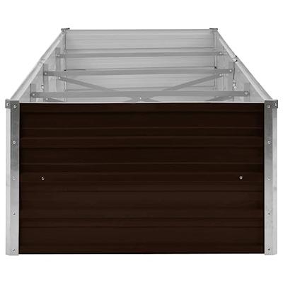 Plantenbak verhoogd 320x80x45 cm gegalvaniseerd staal bruin Plantenbak verhoogd 320x80x45 cm gegalvaniseerd staal bruin