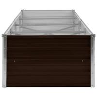 Plantenbak verhoogd 320x80x45 cm gegalvaniseerd staal bruin - thumbnail