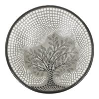 Zwarte Terracotta Schaal 'Tree of Life' Stippen - Sarana - thumbnail