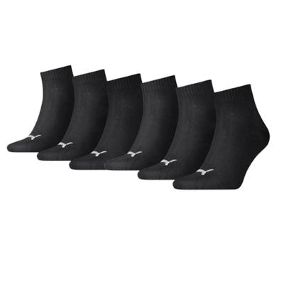 Puma Quarter Sokken Zwart 6-pack-39-42