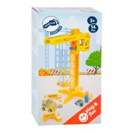 Small Foot - houten kraan bouwplaats met accessoires, 14dlg. - thumbnail