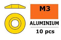 Aluminium Washer voor M3 Button Head Screws (BD: 15mm) - Goud - 10st - thumbnail