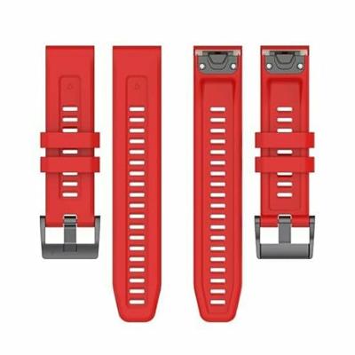 By Qubix - Siliconen sportbandje - Rood - Compatible met Garmin Instinct 3 / Instinct E - 45mm - Compatible Garmin bandje - Bandbreedte: 22mm
