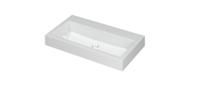 INK Wastafel Momento Polystone zonder kraangat 80 cm x 45 cm x 9 cm Glans wit 3421015 - thumbnail