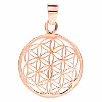 Hanger Bloem des Levens Roze Goudkleur - thumbnail