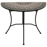 Bistrotafel halfrond - Aluminium steen - Zwart 90 cm - thumbnail