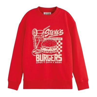 Regular-Fit Artwork Crewneck Medium Red