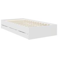 Bedframe met hoofdeinde Wit 90 x 190 cm Geconstrueerd hout - thumbnail