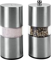 Metaltex Zoutvaatje + Pepermolen 13 cm RVS/Acryl - thumbnail