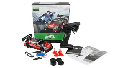 Amewi 21112 Drift Racing Car 1:24 RC modelauto voor beginners Elektro Sportwagen 4WD Incl. accu en laadkabel, Met lichteffect - thumbnail