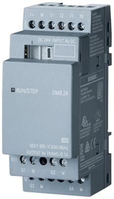 Siemens LOGO! DM8 24 0BA2 PLC-uitbreidingsmodule 24 V/DC Siemens LOGO! DM8 24 0BA2 PLC-uitbreidingsmodule 24 V/DC