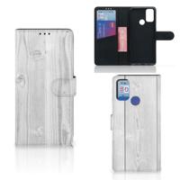 Alcatel 1S (2021) | Book Style Case | White Wood - thumbnail