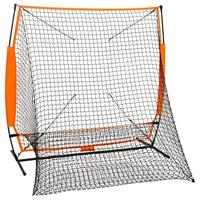 Honkbaltrainingsnet 174x76x158,5 cm zwart - thumbnail