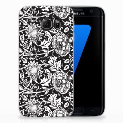 Samsung Galaxy S7 Edge TPU Case Black Flowers Samsung Galaxy S7 Edge TPU Case Black Flowers