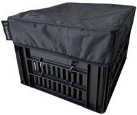 Fietskrathoes DS Covers Crate M (kratten t/m 35 t/m 45 cm) - zwart - thumbnail