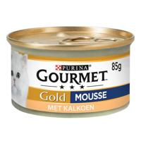 Gourmet Gold Mousse met kalkoen + rund combipack kattenvoer 48 x 85 g - thumbnail