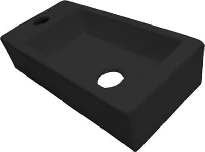 Fontein Best Design Farnetta 37x18x9cm Kraangat Links Mat Zwart