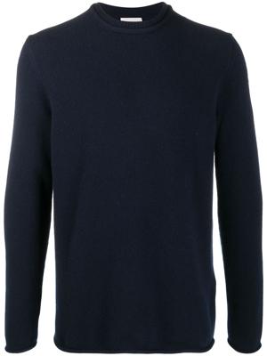 Moncler knitted crew neck jumper - Blue