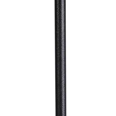 QAZQA Vloerlamp zwart met zwarte kap 45 cm verstelbaar - Parte QAZQA Vloerlamp zwart met zwarte kap 45 cm verstelbaar - Parte