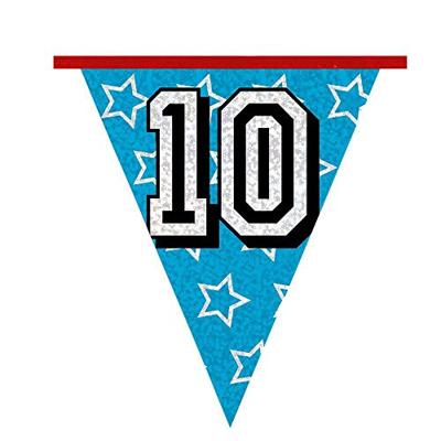 Vlaggenlijn Holografisch 10jaar 8 meter