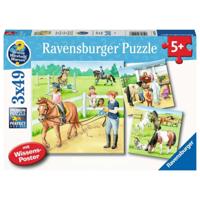 Een Dag Op De Manege (3X49 Stukjes) - Puzzel;Puzzel (4005556051298) - thumbnail