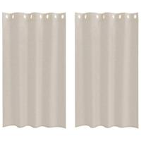 Voile Gordijn met gordijnen 2 pcs Zand 175 x 140 cm Polyester - thumbnail