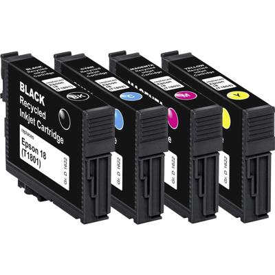 Basetech Inkt vervangt Epson T1801, T1802, T1803, T1804, 18 Compatibel Combipack Zwart, Cyaan, Magenta, Geel BTE158 1622,4850-126