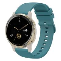 By Qubix - Compatible met Garmin Venu 3s / Vivoactive 4s / Venu 2s / Vivomove 3s / Forerunner 255s - Soft siliconen bandje - Blauwgroen - Compatible Garmin bandje - thumbnail