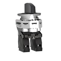 Schneider Electric XB4FJ53 XB4FJ53 Keuzeschakelaar Terugstelbaar Knevel Zwart 1 stuk(s) - thumbnail