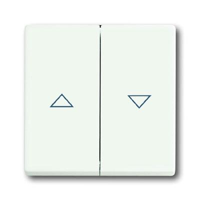 Busch-Jaeger 2CKA001751A3022 Jaloezie-schakelaar Afdekking Wit, Verkeerswit 1 stuk(s)