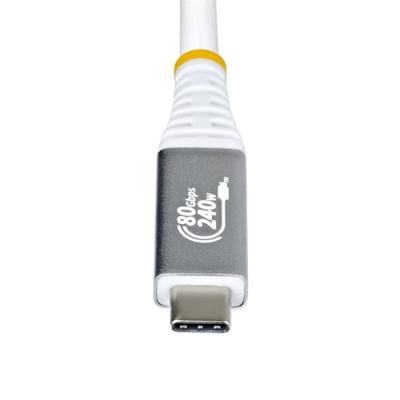 StarTech.com 50cm USB4 Kabel, 80Gbps, USB-IF Gecertificeerde USB-C Kabel, 240W PD, 8K 120Hz/4K 240Hz, DP2.1, Thunderbolt 4 Compatibel