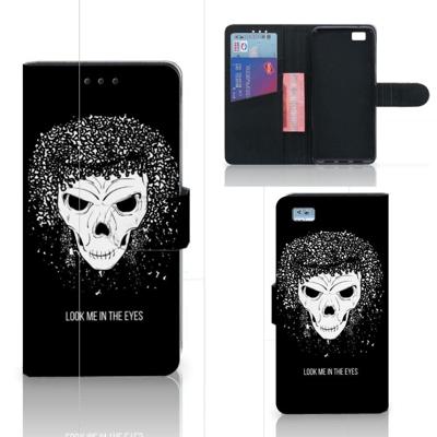 Telefoonhoesje met Naam Huawei Ascend P8 Lite Skull Hair Telefoonhoesje met Naam Huawei Ascend P8 Lite Skull Hair