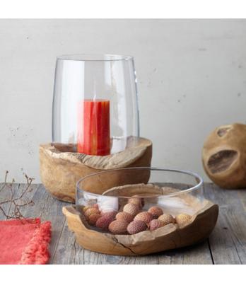 Leonardo Terra Schaal met houten voet