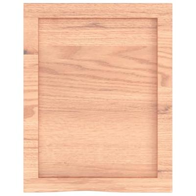 VidaXL Wastafelblad 40x50x(2-6) cm behandeld massief hout lichtbruin