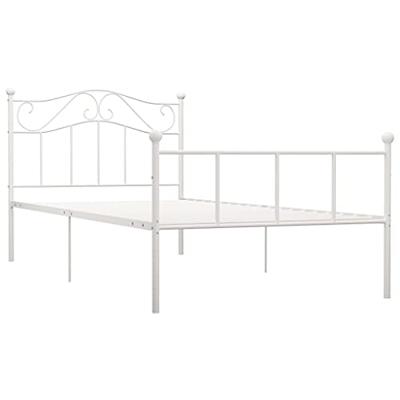 VidaXL Bedframe metaal wit 100x200 cm
