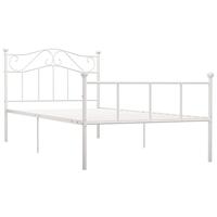 Bedframe metaal wit 100x200 cm - thumbnail