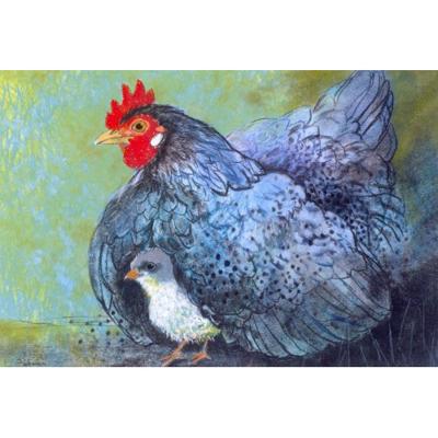 Ansichtkaart Kip en Kuiken - Loes Botman (Set van 5) Ansichtkaart Kip en Kuiken - Loes Botman (Set van 5)