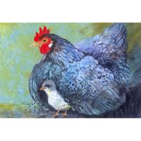 Ansichtkaart Kip en Kuiken - Loes Botman (Set van 5) - thumbnail