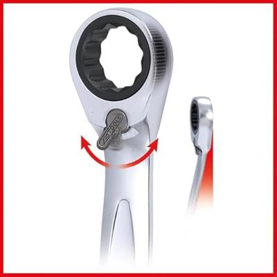 KS Tools 503.4607 503.4607 Steek-ringratelsleutel Sleutelbreedte (metrisch) 7 mm