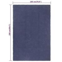 Vloerkleed rechthoekig 180x250 cm katoen marineblauw - thumbnail