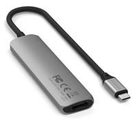 Satechi USB-C 4-in-1 Slim multiport adapter (4K) - Space Grey - thumbnail