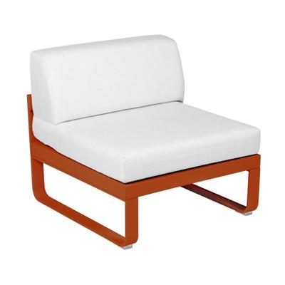 Fermob Bellevie 1-zitsmodule loungebank Candied Orange - Off White