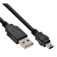 InLine USB 2.0 mini-kabel, stekker A naar Mini-B-stekker (5pol. zwart, 2 m. - thumbnail